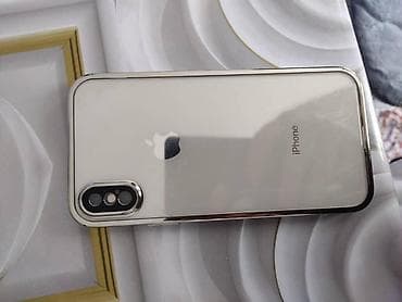 IPhone Xs, Б/у, 64 ГБ, White Titanium, Чехол, 70 %