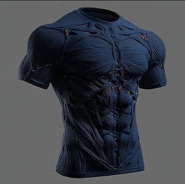 одежда для похудения: Футболка с 3D‑эффектом «Анатомия мышц» - Короткий рукав, круглый — 5