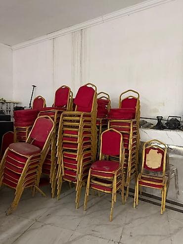 Стул для кафе, ресторанов, Железо, цвет - Красный