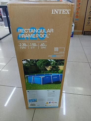 пруд для рыбы: Каркасный прямоугольный бассейн Intex - Серия: Rectangular Frame Pool — 1