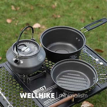 fire maple: Набор посуды IGT из 3 предметов (чёрный), ⌀20х8.5см, WELLHIKE — 2