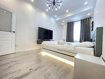 квартира ош час: 1 комната, Люкс, элитка, 12 мкр, Душевая кабина, Постельное белье, Кондиционер — 2