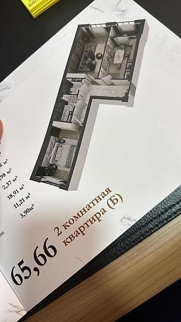 Новостройки от застройщика: Строится, 2 комнаты, 66 м² — 2