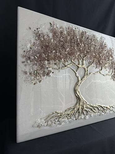 художество: Объёмная картина «Дерево Изобилия » в технике resin art. - Основа — 6