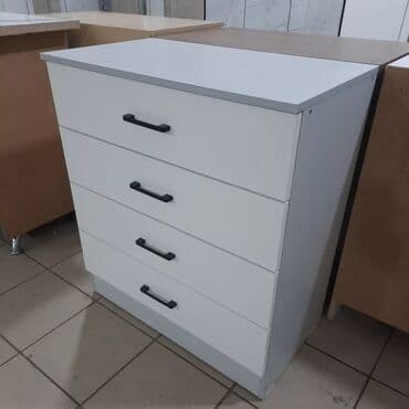 Кийим үчүн комод, Жаңы, Күзгүсүз, түсү - Ак, Акысыз жеткирүү