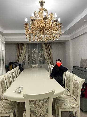 Конок бөлмөсү үчүн үстөл жана отургуч, түсү - Саргыч боз lalafo.kg да Конок бөлмөсү үчүн үстөл жана отургуч, түсү - Саргыч боз
