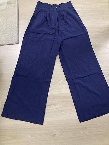 Джинсы: Брючный костюм, Палаццо, Топ, Китай, Лен, Лето — 6