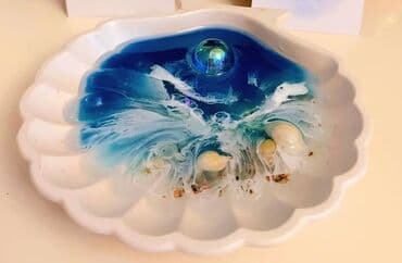 декоротивная: Декоративные подставки-ракушки для украшений из эпоксидной смолы. - — 2