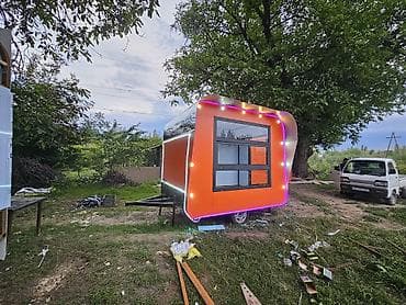 Мобильный торговый прицеп-киоск на колесах. - Формат: прицеп с
