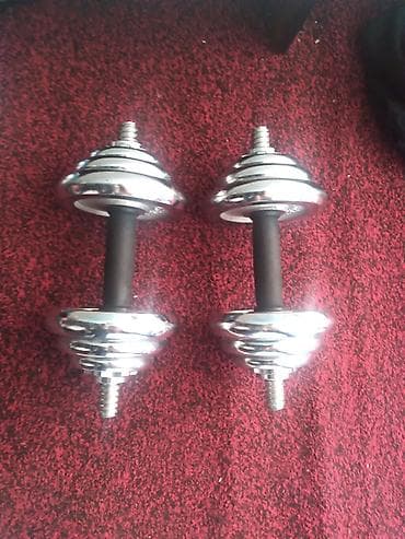 гантели наборные: Разборные гантели (пара) - Хромированные диски «блины» с гладкой — 1