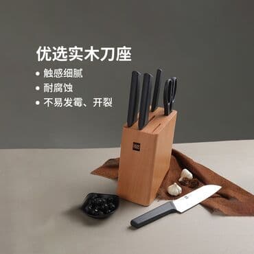 ножи на дробилку: Набор ножей HuoHou HU0057 с деревянной подставкой В набор HuoHou — 2