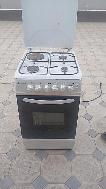 самсы печка: Газовая печь, Б/у, Напольная, цвет - Белый, Полная оплата — 3