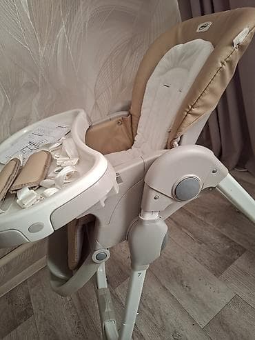 стол для сада: Стульчик для кормления, Peg perego, Пластик, Трансформер, цвет - Бежевый — 3