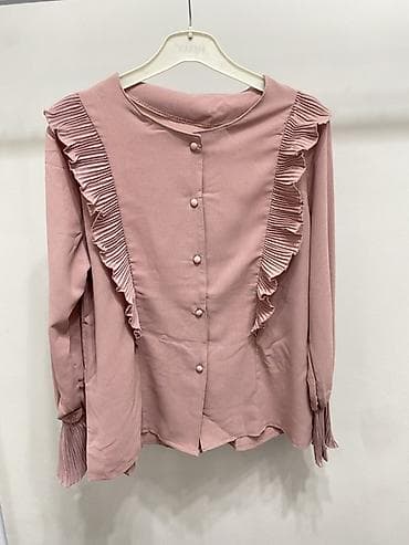 блузка дешево: Блузка, Классическая модель, Шифон, Однотонный — 7