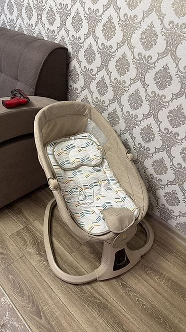 Детский шезлонг, Электронная, Пластик, цвет - Бежевый