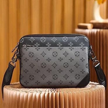 louis vuitton: Барсетка, Louis Vuitton, Материал: Экокожа, Застежка на молнии, Множество карманов, Разделенные отделения, Новый — 7