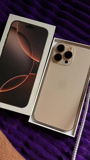 nikon d4: IPhone 16 Pro Max, Новый, 512 ГБ, Desert Titanium, Коробка, 92 % — 1