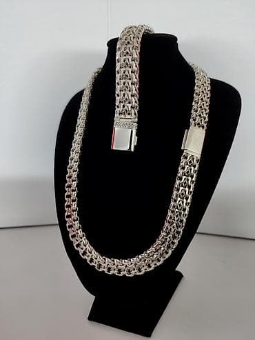 цепочки для лп: Комплект "Император"💎 Серебро 925 проба Цепь 148 грамм Длина 58 см — 2