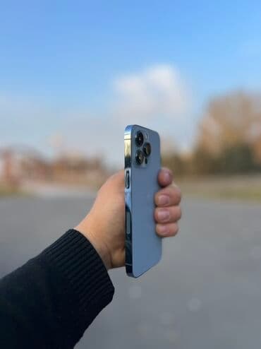 клавиатура apple: IPhone 13 Pro, Б/у, 128 ГБ, Голубой, Защитное стекло, Чехол, 92 % — 1
