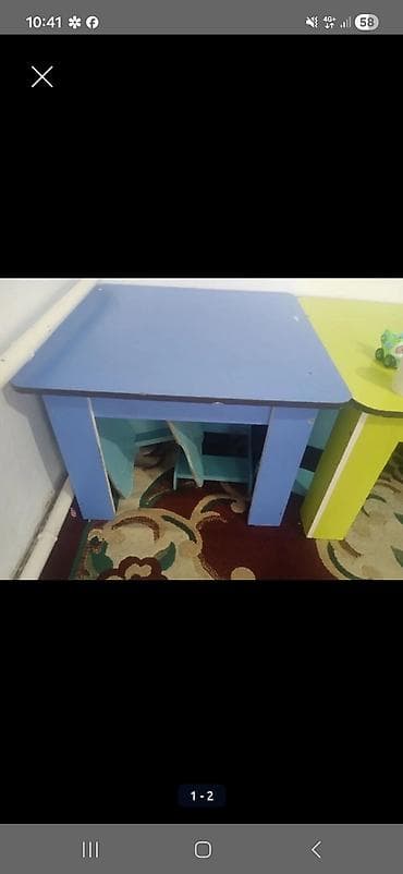 детский стол стул бу: 2 ярус 2500с,стол 500с,стул 150 — 3