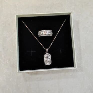 набор пандора: Новая коллекция Италия Цепочка с подвеской + кольцо Керамика — 2