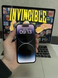 макбук скупка: IPhone 14 Pro, Б/у, 128 ГБ, Black Titanium, Защитное стекло, Чехол, 82 % — 3