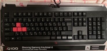 клавиатуры для планшетов: Клавиатура, Bloody, Мембранная, Проводное подключение, Размер: 100% — 1