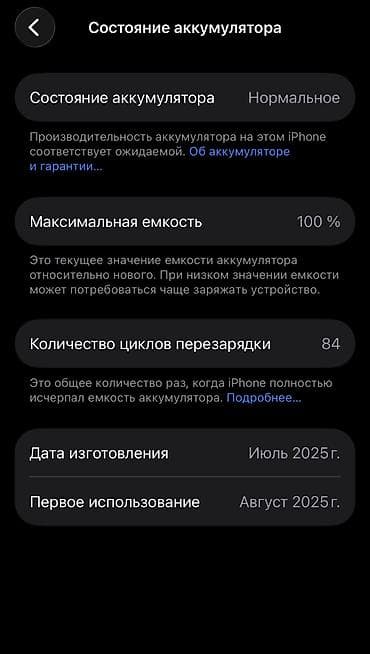 vivo y17: IPhone 16 Pro, Новый, 256 ГБ, White Titanium, Кабель, Зарядное устройство, Защитное стекло, 100 % — 8