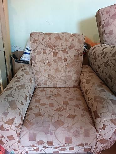 Кресло-кровать, Б/у, Односпальный, Самовывоз, цвет - Бежевый