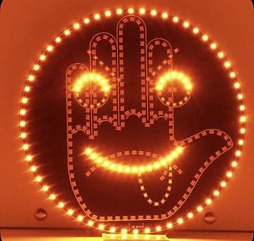 vp очки: LED-наклейка для автомобиля «Эмоции и жесты» с пультом - 8 в 1: 4 — 9