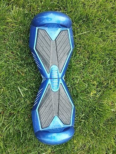 обмен на сурф: Гироскутер с эффектным корпусом цвета металлик (синий) и контрастными — 3