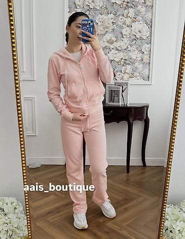 куртка ош: Двойка juice couture велюровая в нежно розовом цвете💘 Состояние очень — 1