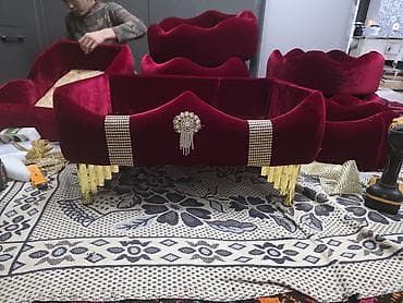 Декор жана интерьер: Роскошная декоративная подставка/корзина в бархатной обивке цвета — 1