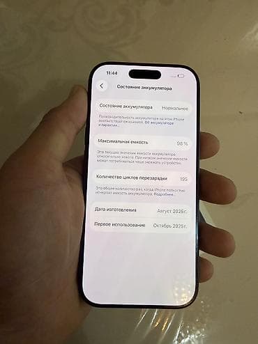 iphone osh: IPhone 17 Pro, Б/у, Синий, 98 % — 6
