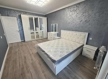 Спальный гарнитур, Двуспальная кровать, ДСП, цвет - Белый