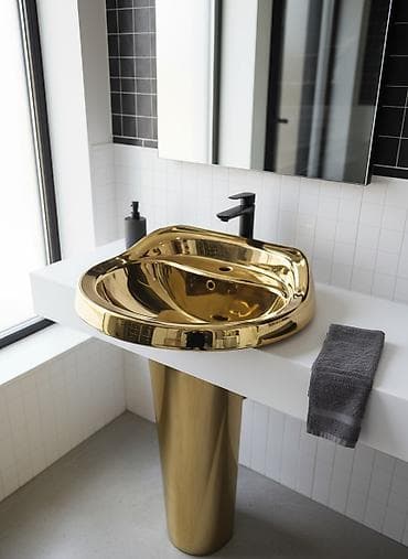 Раковина для ванной, Круглая форма, Материал: Керамика, Размер: 52 x 52 см