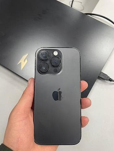 imac 2019: IPhone 14 Pro, Б/у, 256 ГБ, Черный, Кабель, 80 % — 2