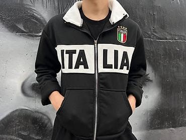 Спортивная кофта-толстовка “ITALIA” на молнии - Дизайн: крупная — 4
