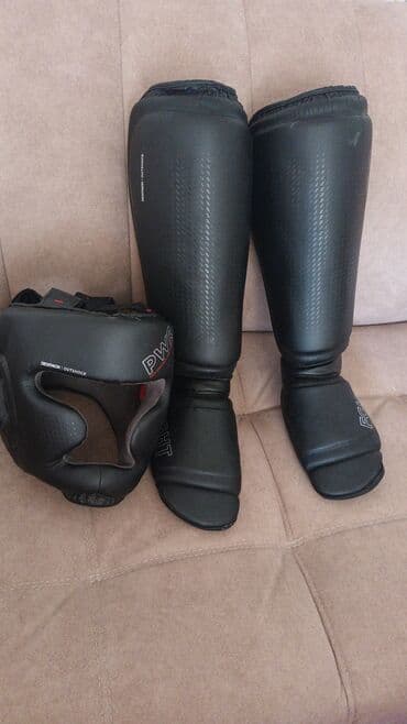 Шлем боксёрские и защита для голени и стопы