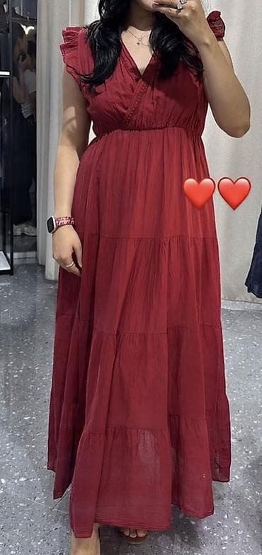 Күнүмдүк көйнөк, Жай, Узун модель, Зыгыр, Ылдый жагы ачык, L, XL