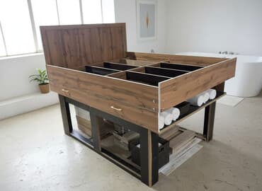 двухъярусная кровать деревянная: Двуспальная кровать, Новый, С матрасом, В рассрочку, длина - 200 см — 1