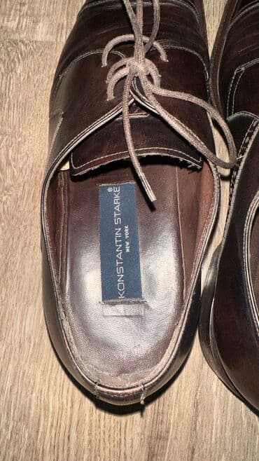 фирменная обувь из италии: Мужские туфли, 43, Б/у, цвет - Коричневый, Самовывоз — 4