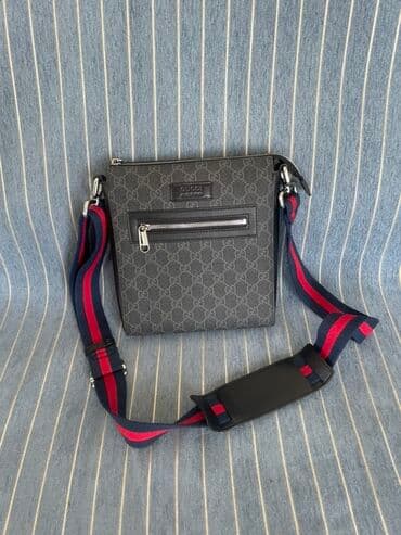 фирменные часы: Классическая сумка, Gucci, Материал: Комбинированный материал, Регулируемый ремень, Мужские — 1