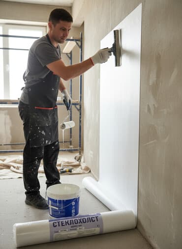 Рулон стеклохолста «Зверест Макс» плотностью 25 г/м². Этот материал