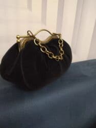 купить мужской клатч из натуральной кожи ручной работы: Продаю бархатный редикюль сумочку, новая, черного цвета размер 30×15 — 21