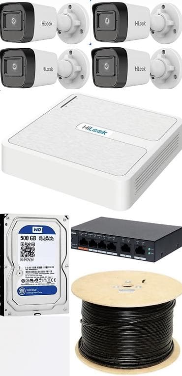 организация праздников: Акция! Толук видео көзөмөл комплекти: 4 IP камера (микрофон менен) — 1