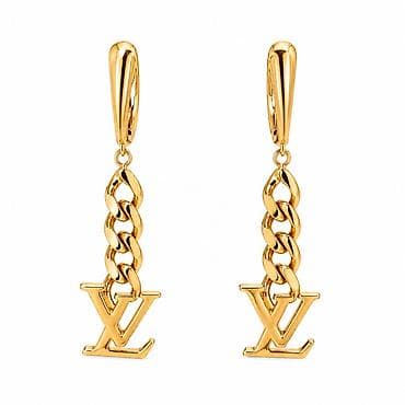 vuitton: Серьги в желтом золоте 585 Louis Vuitton, вес: 5,66 Эффектные женские — 1