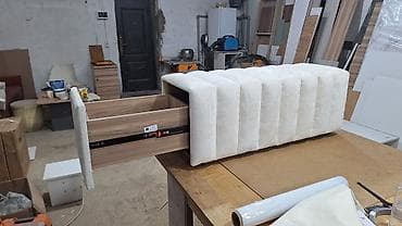 пуфик обувница: Банкетка, С полками, цвет - Бежевый — 1