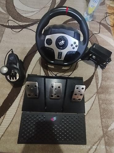 fire pc: Игровой руль DEXP Wheelman Pro 6T (проводной) с педалями и — 1