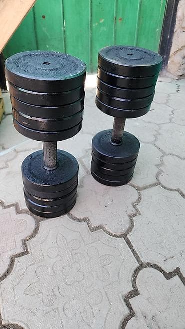 Гантели 20+20=40кг цена 6800 производства Узбекистан. новые разборные